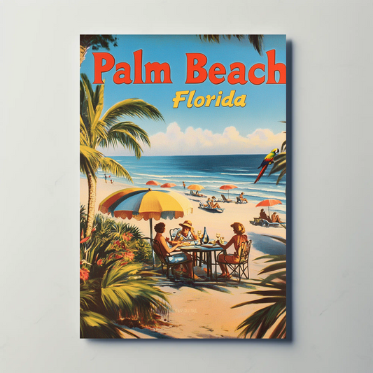 Palm Beach Florida Vintage Poster