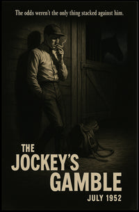 The Jockey's Gamble Noir Vintage Sports Poster