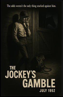 The Jockey's Gamble Noir Vintage Sports Poster