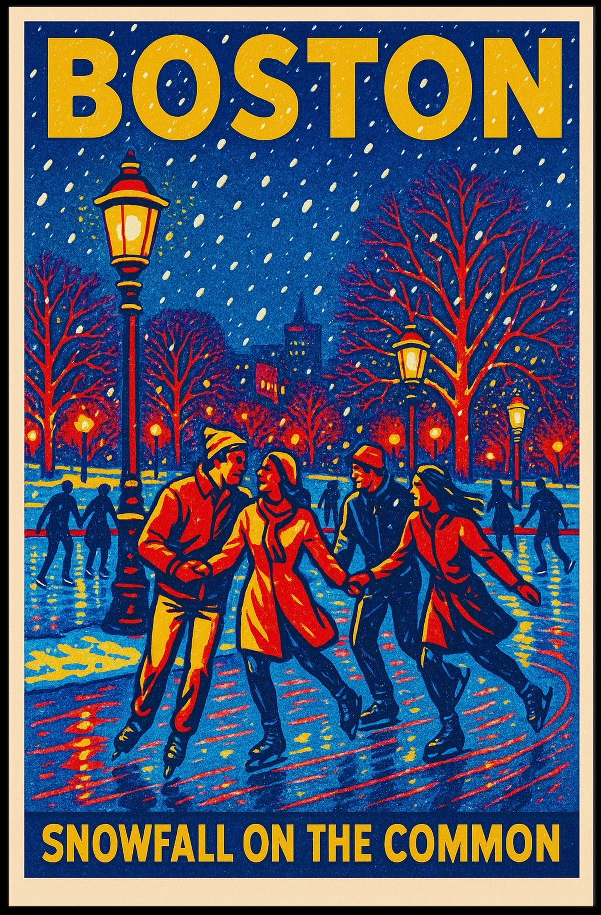 Snowfall On The Common Poster