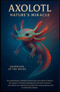 Axolotl Conservation Art Print: Vibrant Animal Poster