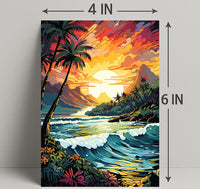 Tropical Sunset Serenity Poster