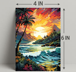 Tropical Sunset Serenity Poster