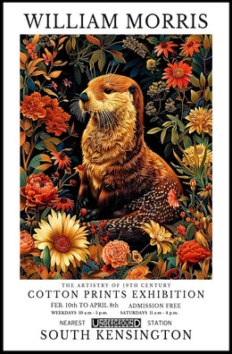 William Morris Exhibition Vintage Floral Heritage Poster
