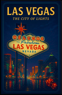 Las Vegas Vintage Travel Poster