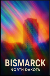 Bismarck North Dakota Scenic Minimalist Souvenir Poster