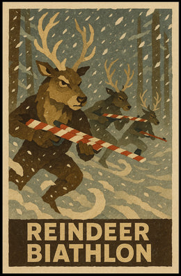 Reindeer Biathlon Poster