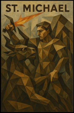 St. Michael A Geometric Tribute Poster