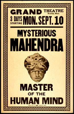 Mysterious Mahendra Vintage Performance Cultural or Heritage Poster
