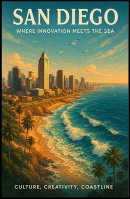 San Diego Coastal Skyline Urban or Cityscape Poster