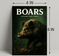 Boars Untamed and Fierce Poster PosterGoat