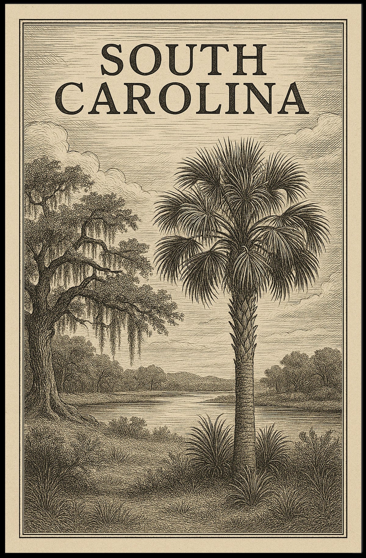 South Carolina Landscape Poster