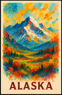 Alaska Mountain Landscape Poster
