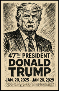 Trump Visionary Leadership Patriotic Abstract Art Poster