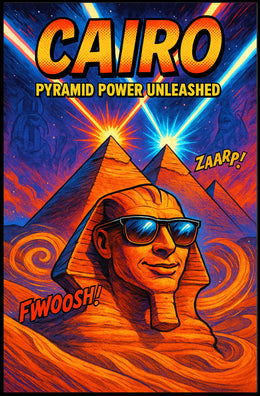 Cairo Pyramid Power Unleashed Poster PosterGoat