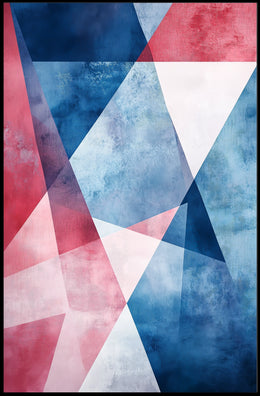Geometric Abstract Patriotic Shapes Wall Art Poster