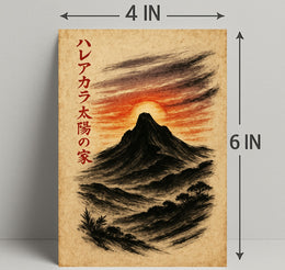 Dramatic Japanese Landscape Impressionism: Artistic Poster