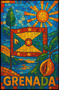 Vibrant Grenada Mosaic Poster
