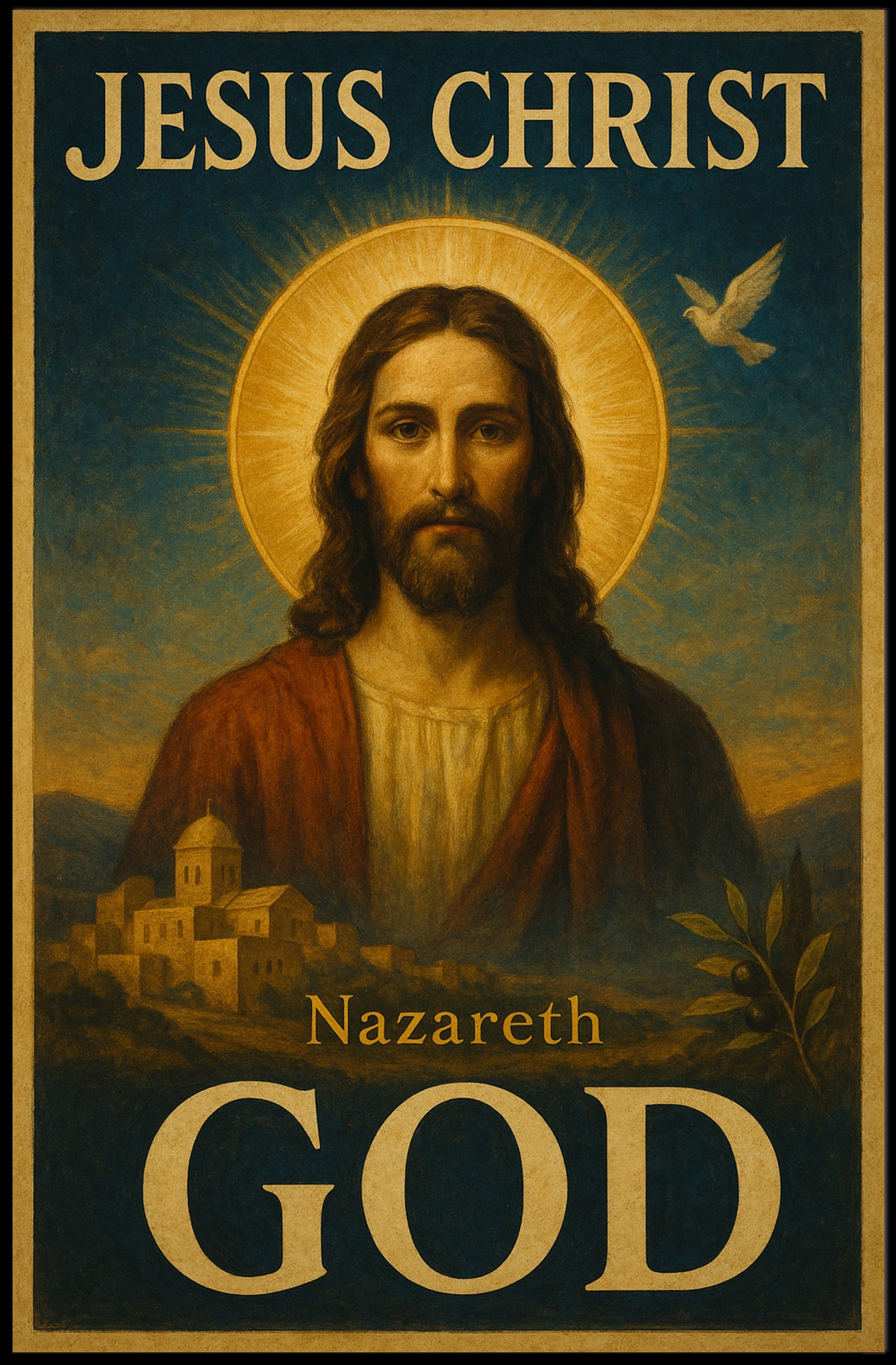 Jesus Christ Vintage Art Religious Heritage Poster