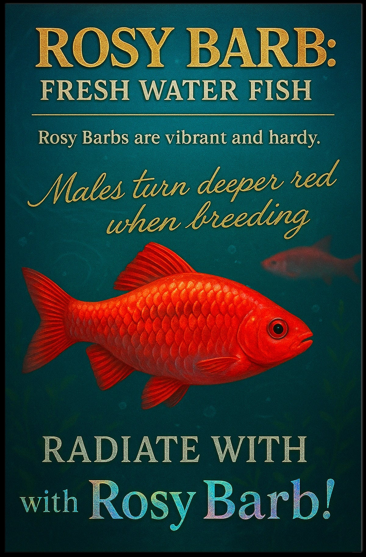 Radiate with Rosy Barb Poster