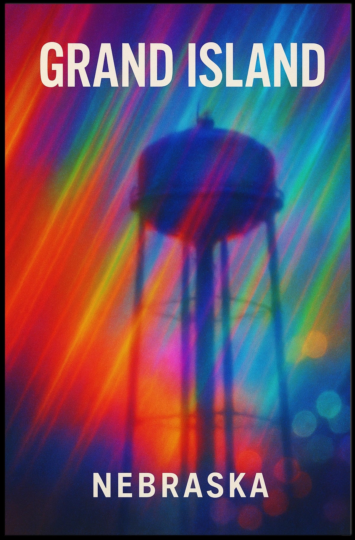 Grand Island Nebraska Scenic Minimalist Poster