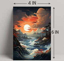 Serene Sunset Over Majestic Waters Poster PosterGoat