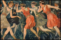 Roaring Twenties Flapper Dance Vintage Art Poster