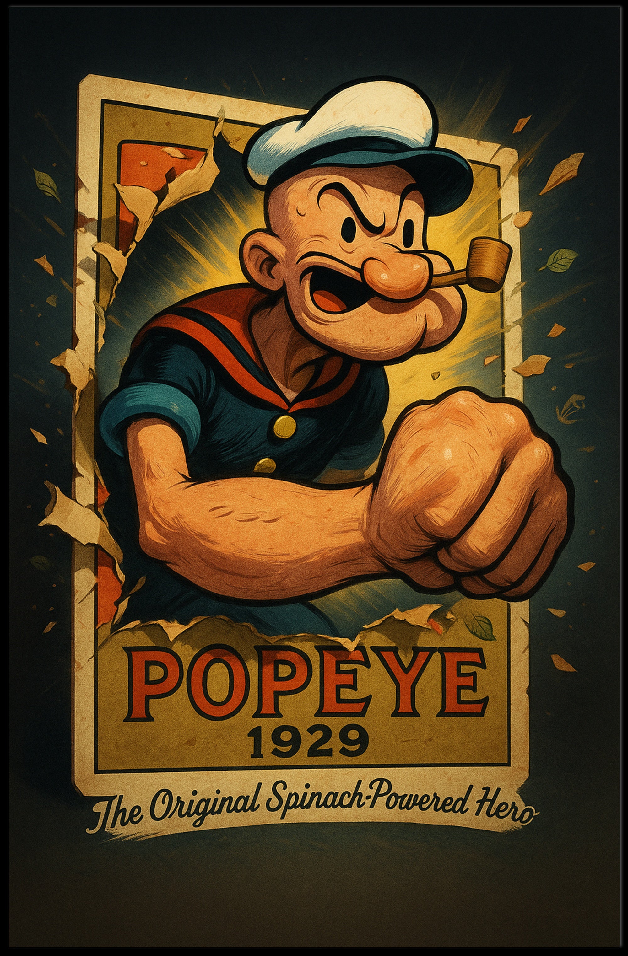 Classic Cartoon Hero Pop Culture Poster