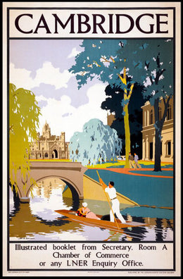 Cambridge Scenic Vintage Travel Poster PosterGoat