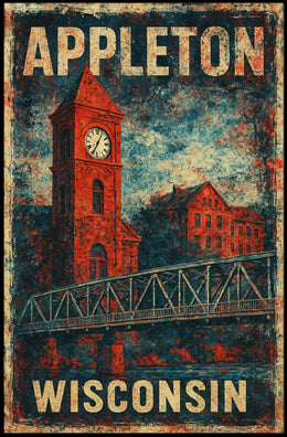Appleton Wisconsin Cityscape Photography Realism Wanderlust Urban Spirit Iconic Poster