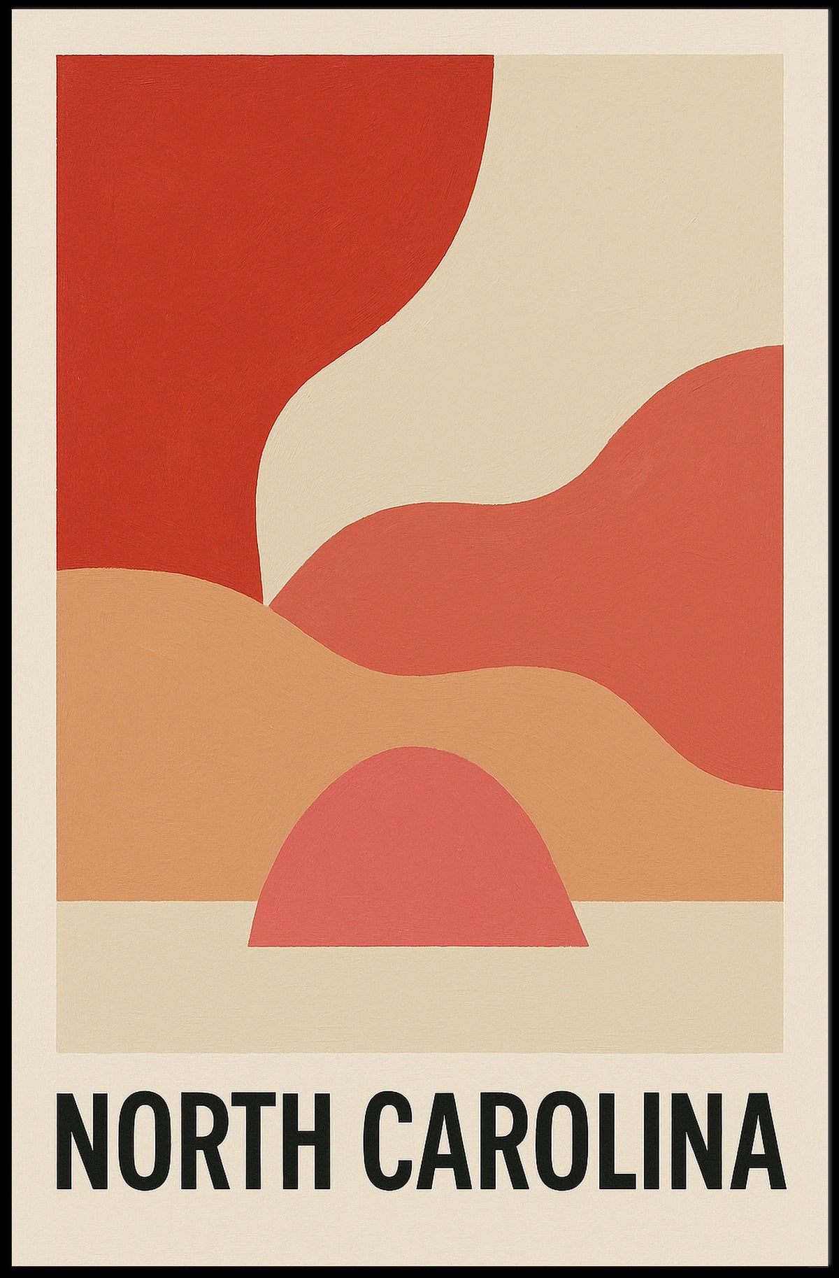 North Carolina Abstract Landscape Poster