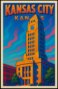 Kansas City Skyline Poster