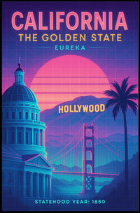 California The Golden State Poster