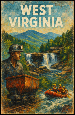 West Virginia Adventure Poster