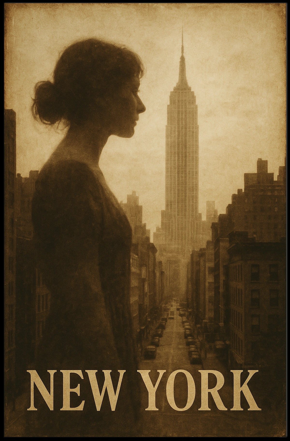 New York Silhouette Poster