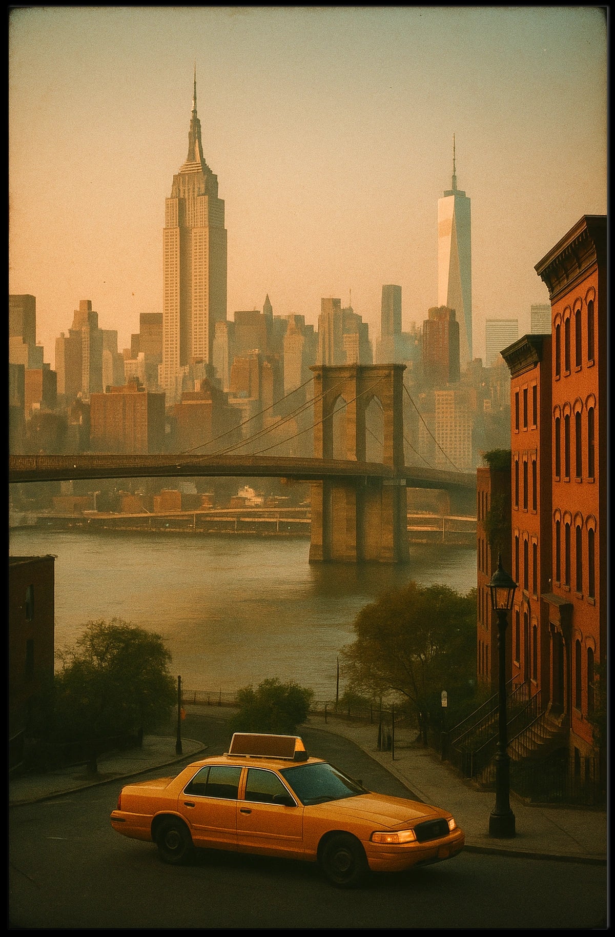 New York City Skyline Poster for Modern Home Decor Wall Art