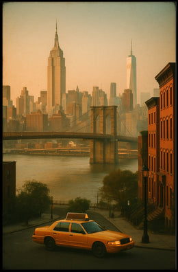 New York City Skyline Poster for Modern Home Decor Wall Art