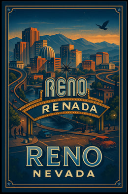Reno Cityscape Poster
