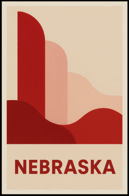 Nebraska Abstract Landscape Poster