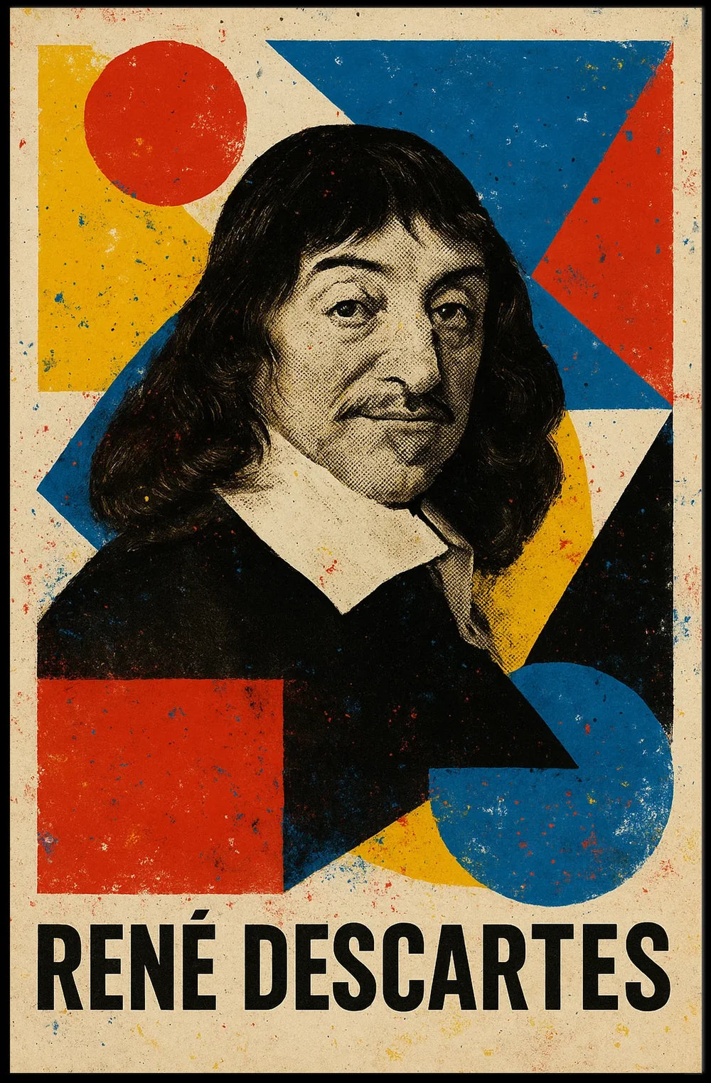 Rene Descartes Enlightenment Philosophy Art Poster