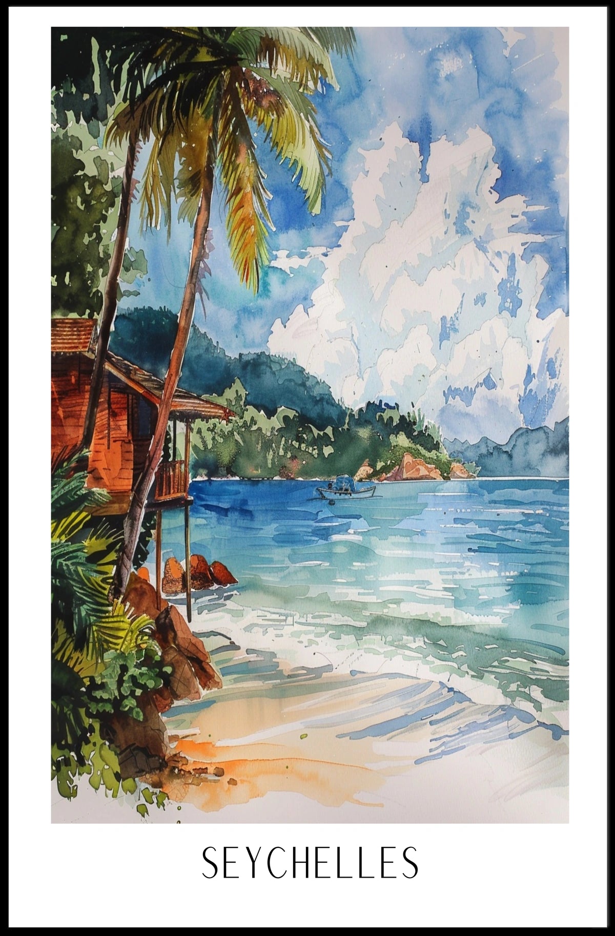 Serene Seychelles Poster