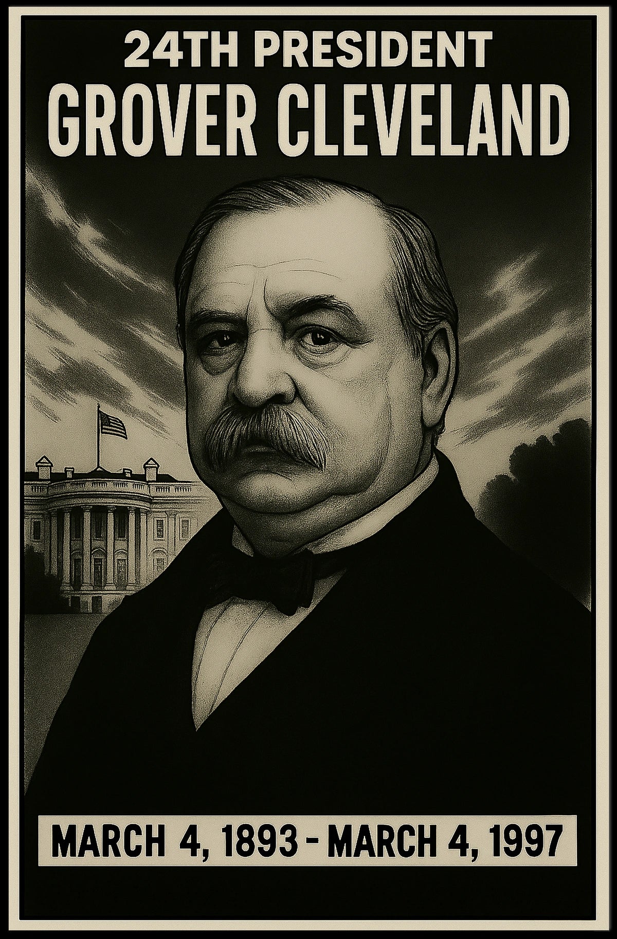 Grover Cleveland 24Th President Poster