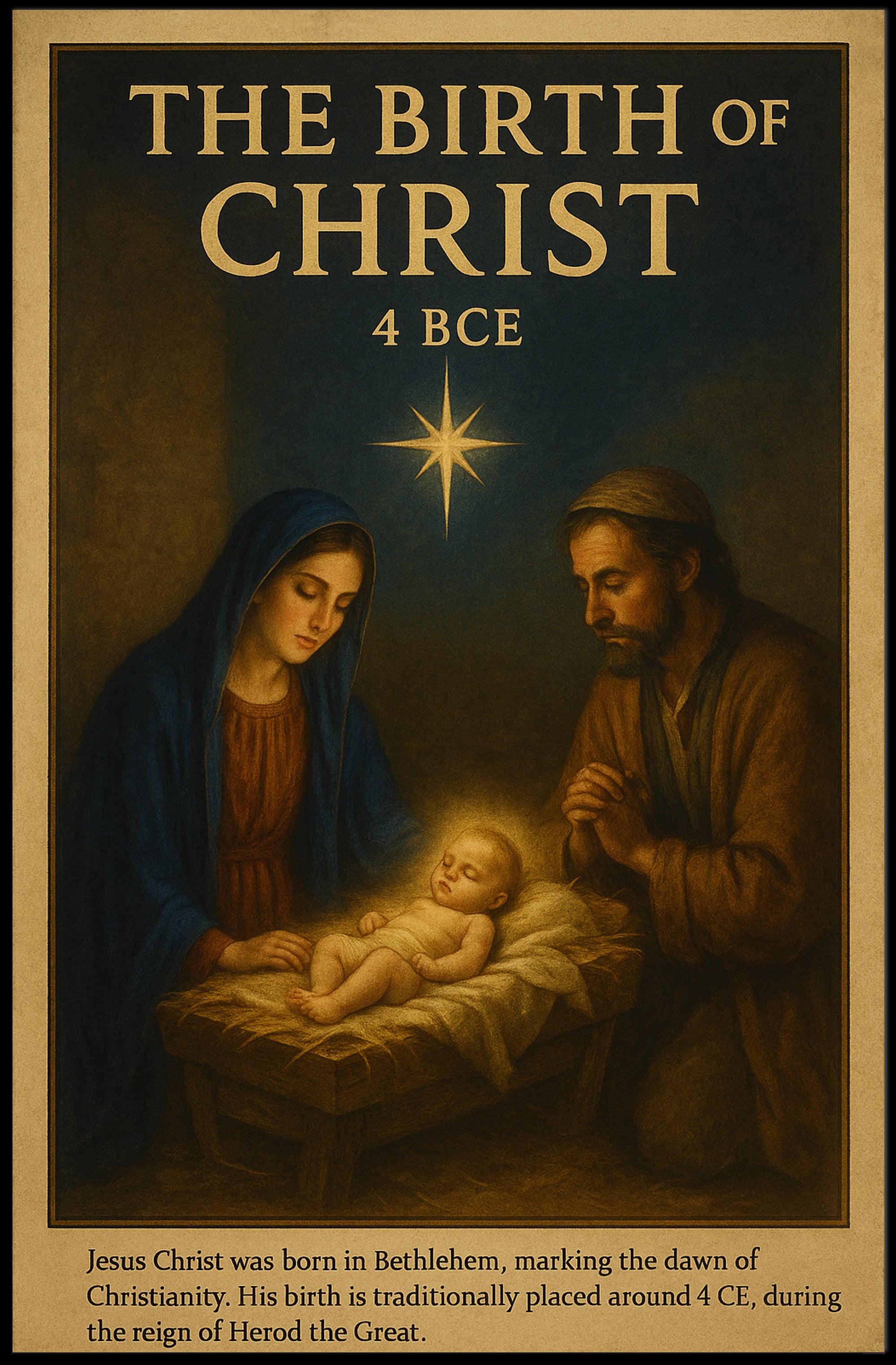 The Birth of Christ Poster PosterGoat