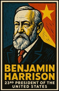 Benjamin Harrison 23rd President Poster