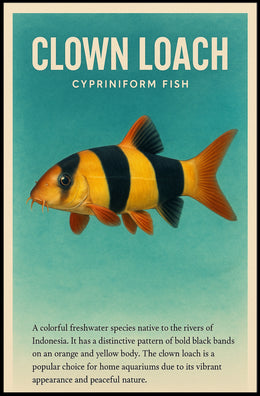 Clown Loach Fish Wall Art Print Decor PosterGoat