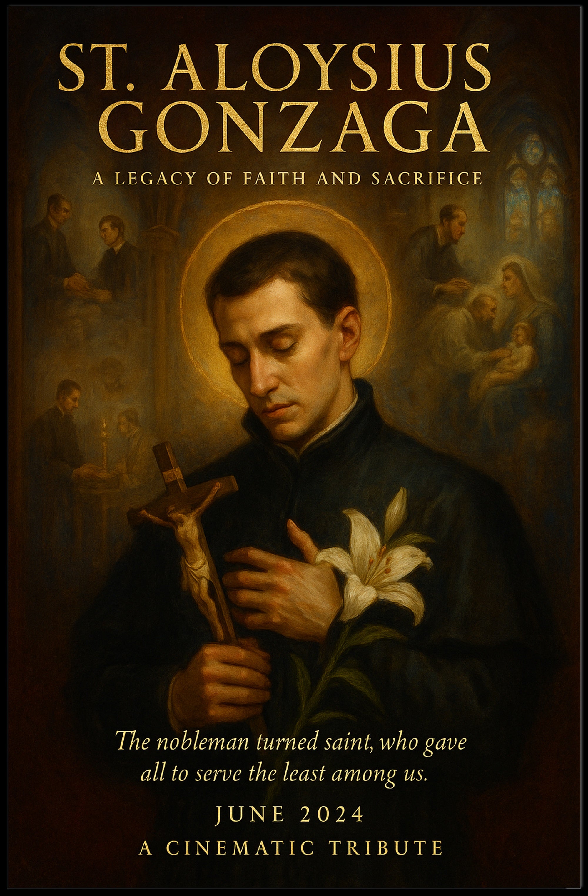 Saint Aloysius Gonzaga Devotional Cultural or Heritage Poster PosterGoat