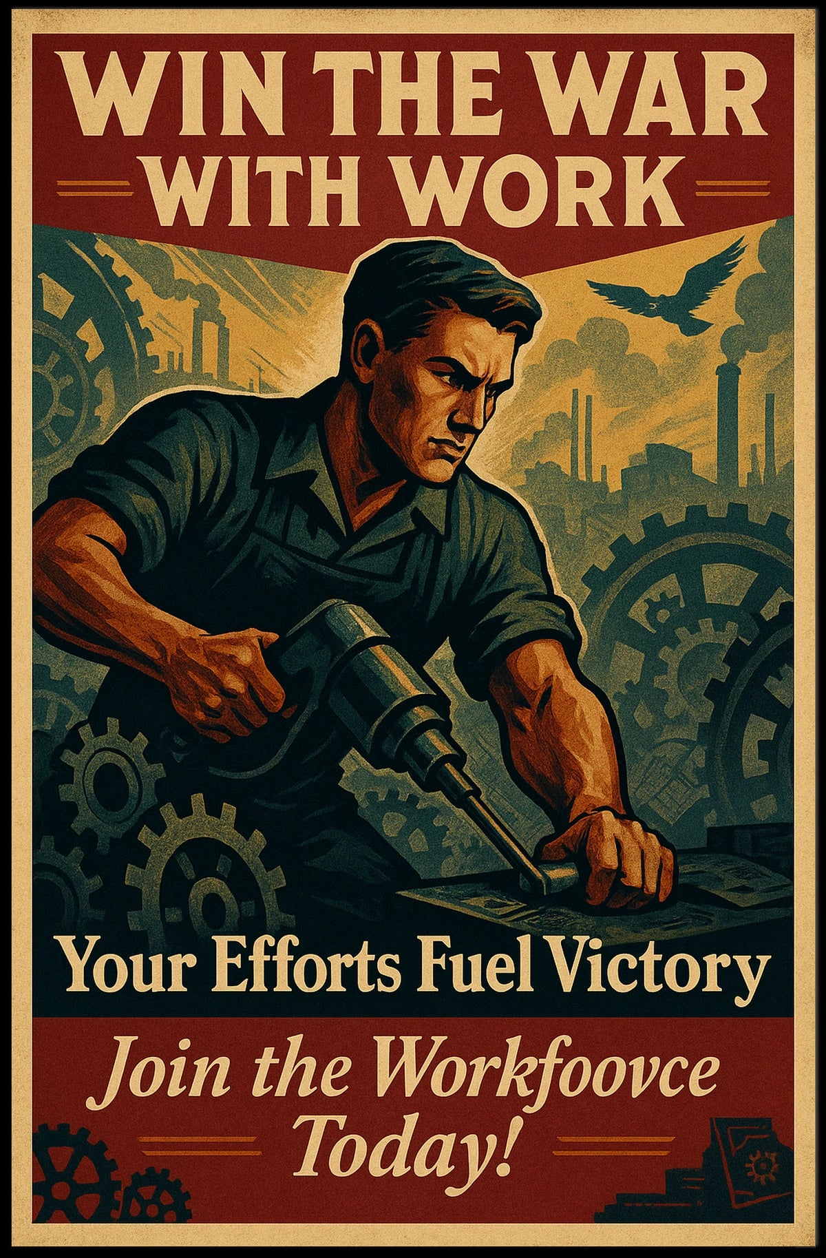 Win the War with Work Poster