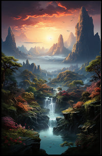 Majestic Mountain Landscape Poster