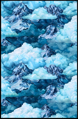 Majestic Mountain Clouds Wall Art Print