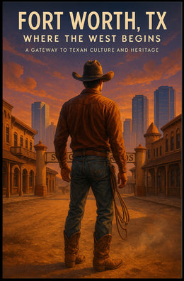Fort Worth, Tx Where The West Begins Poster